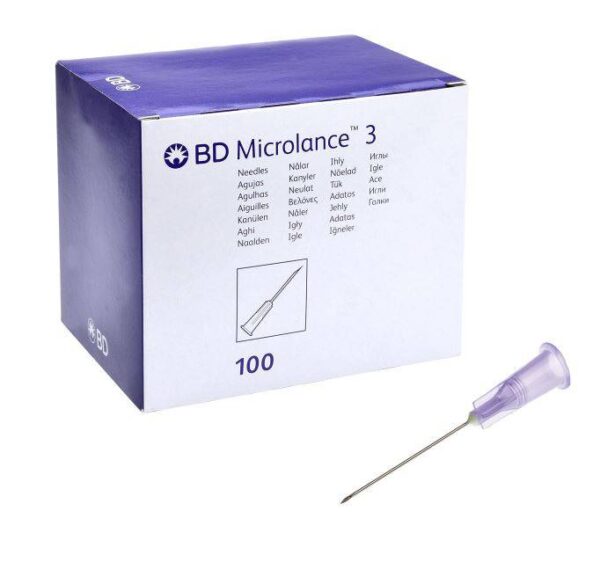 BD Microlance 3 Needles 24G 1" (0.55 x 25mm) Purple (100 pcs)
